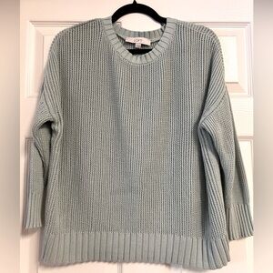 LOFT Open Knit Cree Neck Sweater